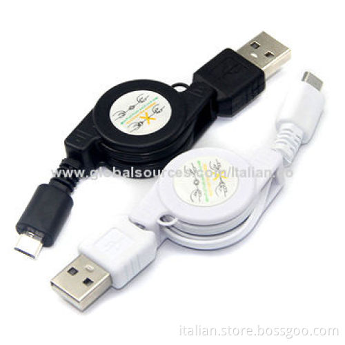 2014 Hot Sale Retractable Micro USB Data Cable, Easy to Use and CarryNew